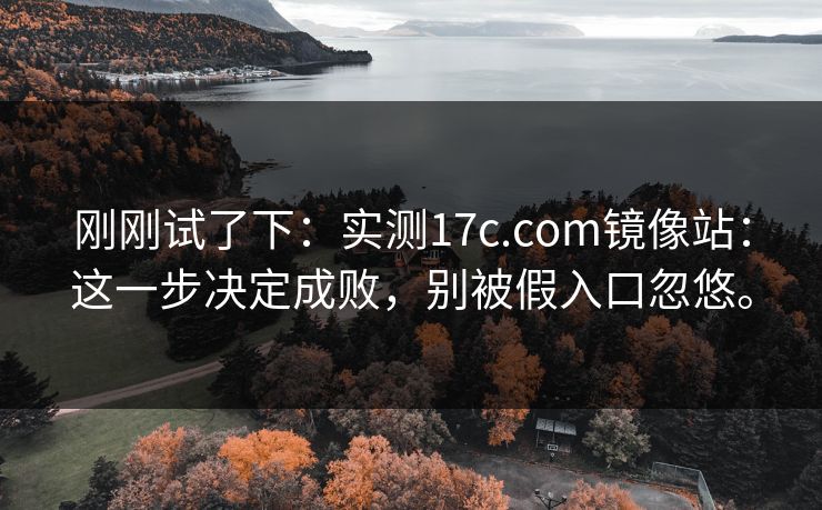 刚刚试了下：实测17c.com镜像站：这一步决定成败，别被假入口忽悠。